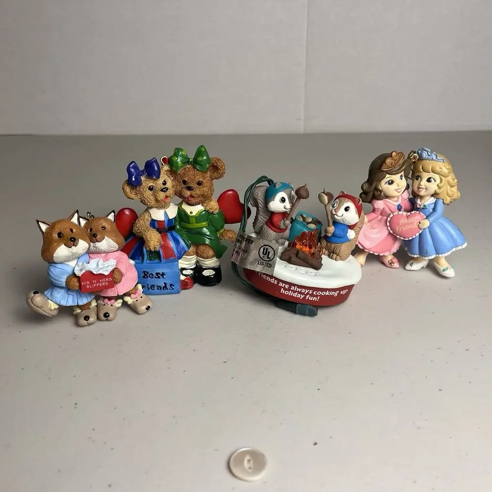 Vintage Best Friend Husband Wife Christmas Ornaments Hallmark Keepsake Mixed Lot - Picture 2 of 10